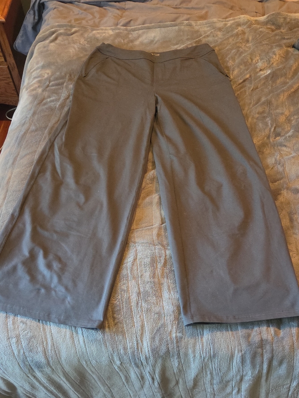 aerie Offline Hugger Wide Leg Trousers in Gray, Size Xl Tall